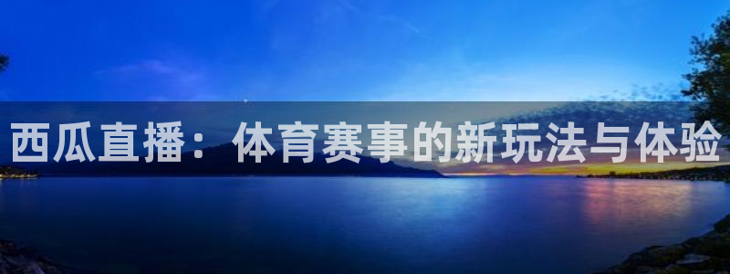 西瓜直播：体育赛事的新玩法与体验