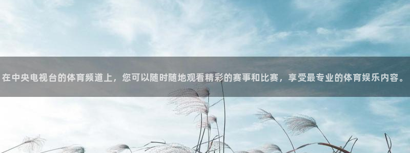 在中央电视台的体育频道上，您可以随时随地观看精彩的赛事和比赛，享受最专业的体育娱乐内容。