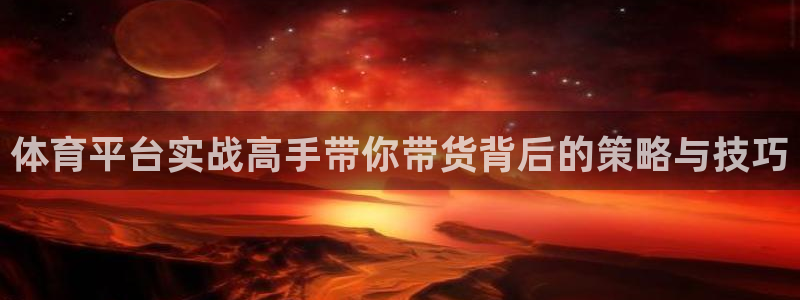 体育平台实战高手带你带货背后的策略与技巧