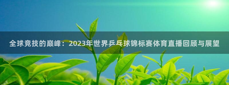 全球竞技的巅峰：2023年世界乒乓球锦标赛体育直播回顾与展望